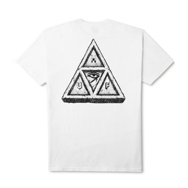 SUMRA TRIPLE TRIANGLE TEE-WHT
